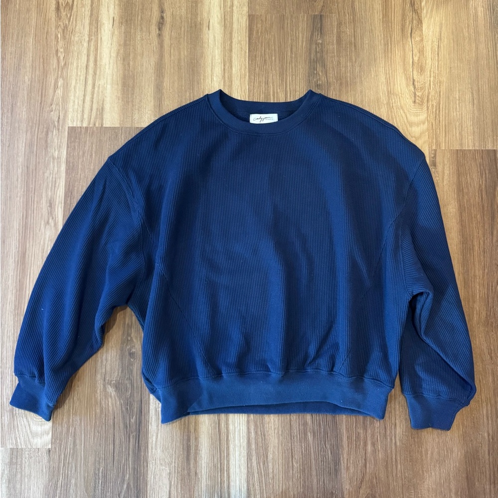 Carly Jean Los Angeles Teagan Waffle Crewneck